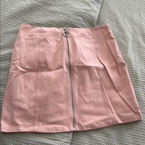 Francesca’s Pink Zippered Women's Skirt